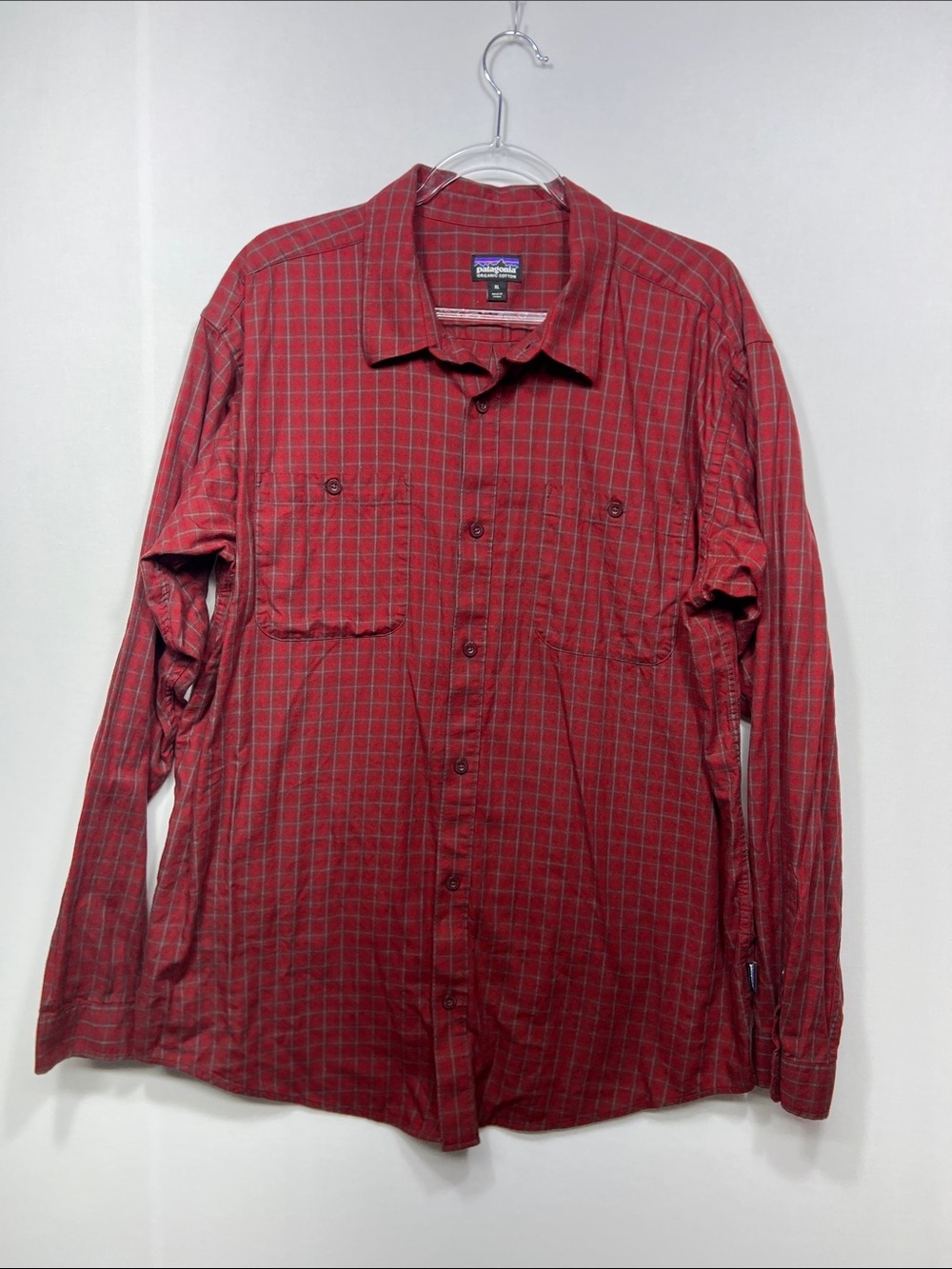 Patagonia Red Plaid Long-Sleeve Button-Down Shirt
